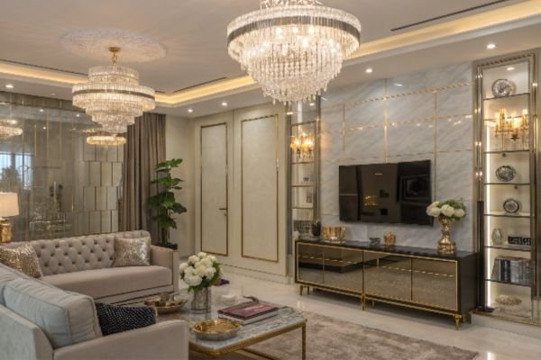 crystal decor living room